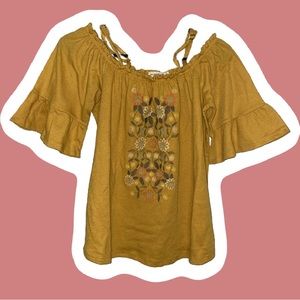 Love to be Spoiled Blouse, yellow with flowers